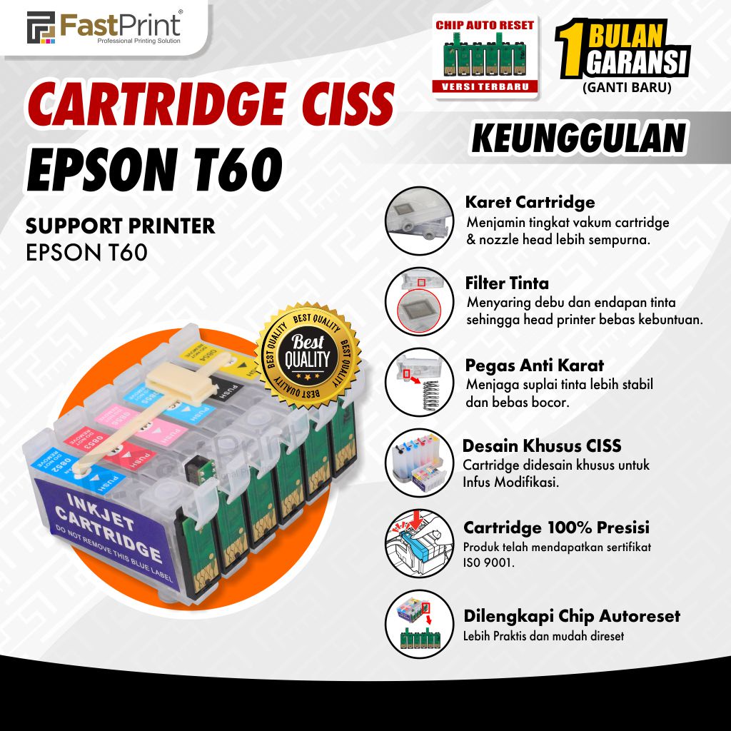 Fast Print Cartridge Ciss Infus Printer Epson T60