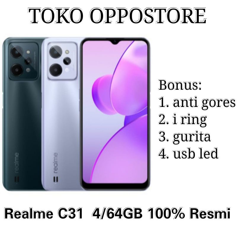Realme C31 RAM 4/64GB Garansi Resmi REALME INDONESIA