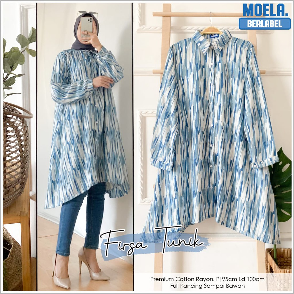 Readystock [MOELA] TUNIK KATUN RAYON PREMIUM CASUAL ATASAN WANITA DRESS TERBARU BAHAN KATUN ADEM