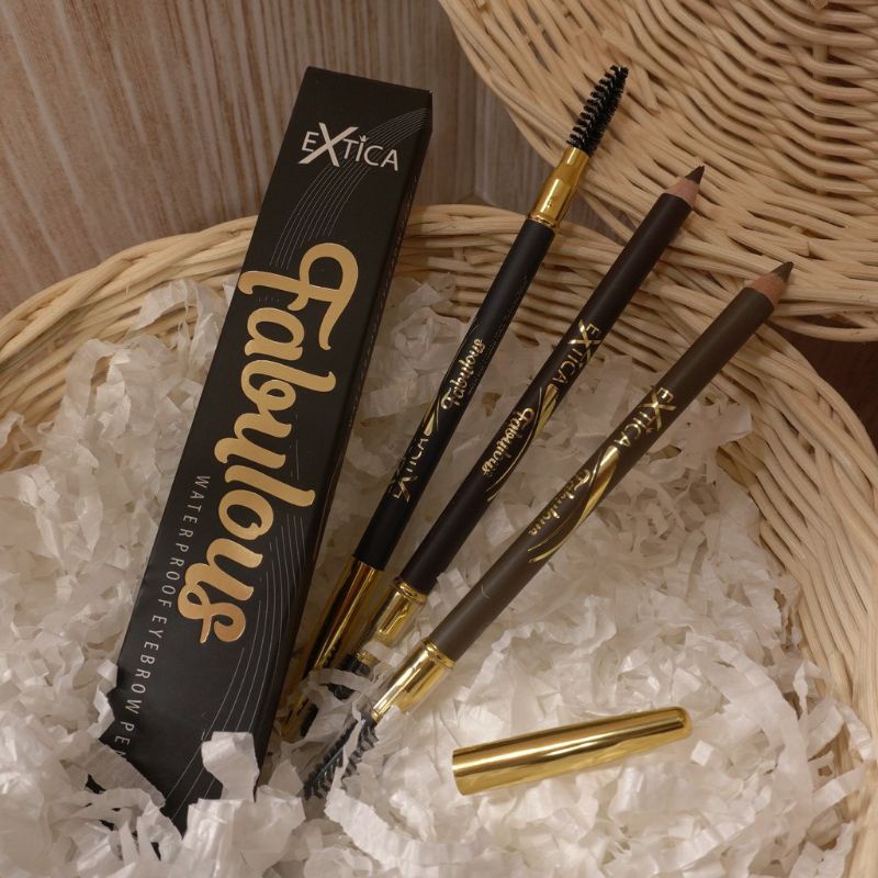 Extica Fabulous Waterproof Eyebrow Pencil with Brush ~ ORIGINAL 100%