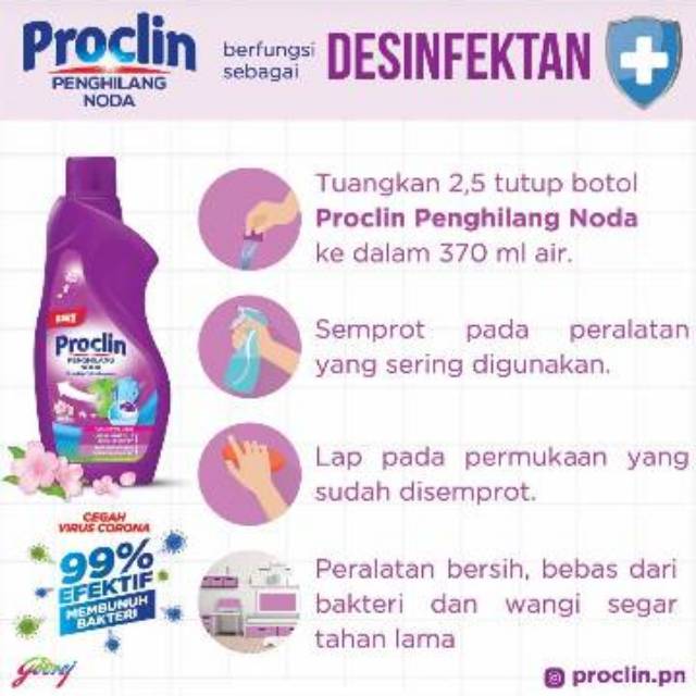 PROCLIN PENGHILANG NODA 125+25ml DESINFECTAN