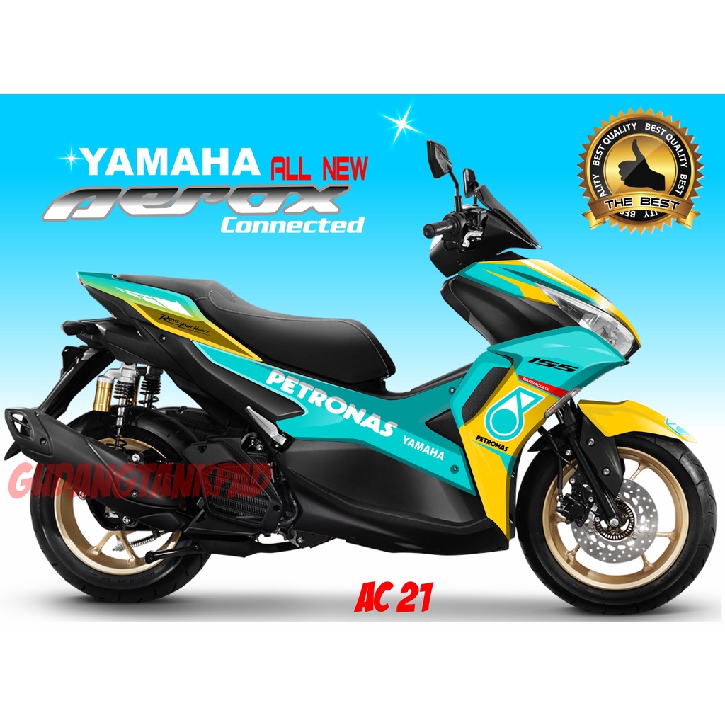 DECAL ALL NEW AEROX CONNECTED 2021/STIKER FULL BODY VARIASI , PETRONAS , ALL NEW AEROX 155 CONNECTED
