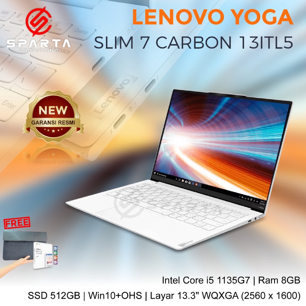 LAPTOP LENOVO YOGA SLIM 7 CARBON 13ITL5 New Garansi Resmi