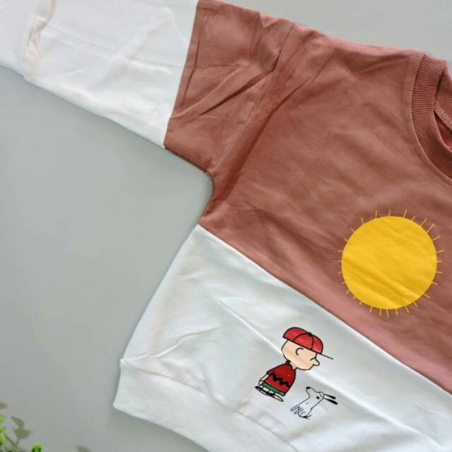 KC56 - SWEATER ANAK IMPORT TWOTONE CHARLIE SWEATER (IMPORT)