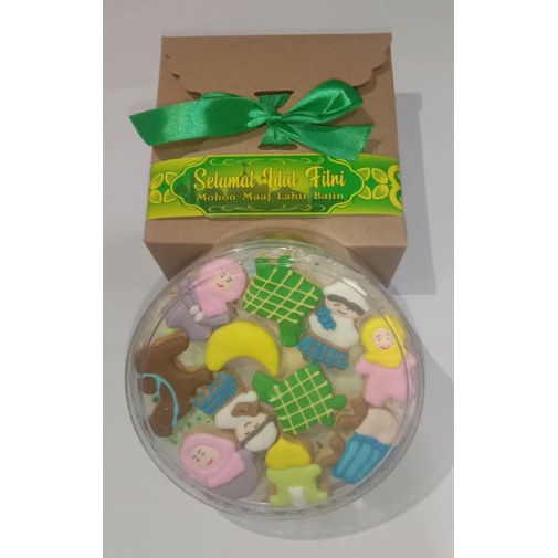 

Kue Kering Lebaran/Hampers Idul Fitri/Cookies Hias Idul fitri/Eid Mubarak Icing Cookies