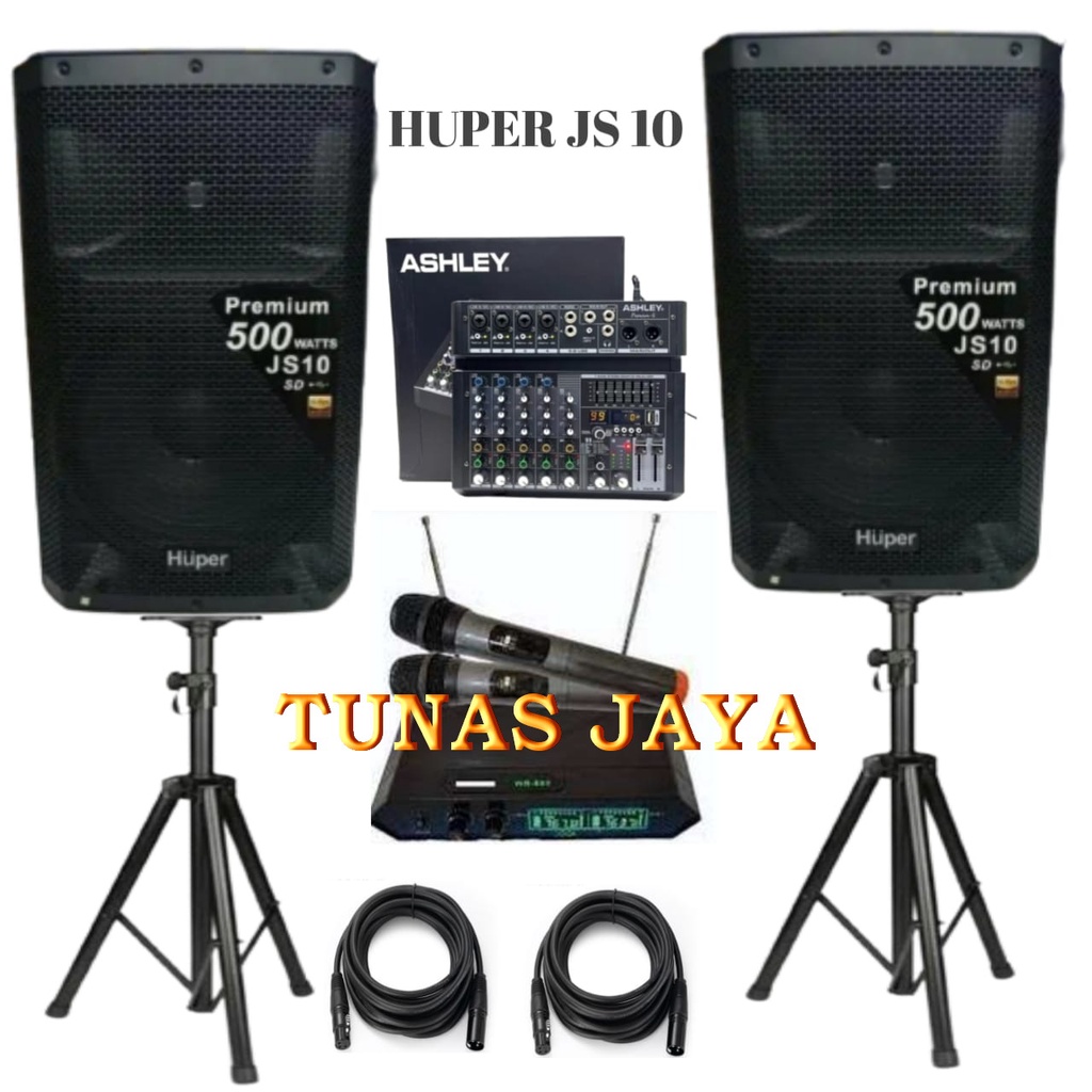 Huper Speaker Aktif JS 10 - 15 Inch Original Speaker Aktif Huper JS10 500Watt
