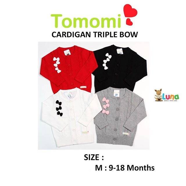 TOMOMI CARDIGAN TRIPLE BOW size L