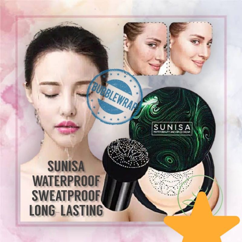 Medan Termurah BB Cushion Mushroom Head Waterproof Sunisa &amp; Lameila