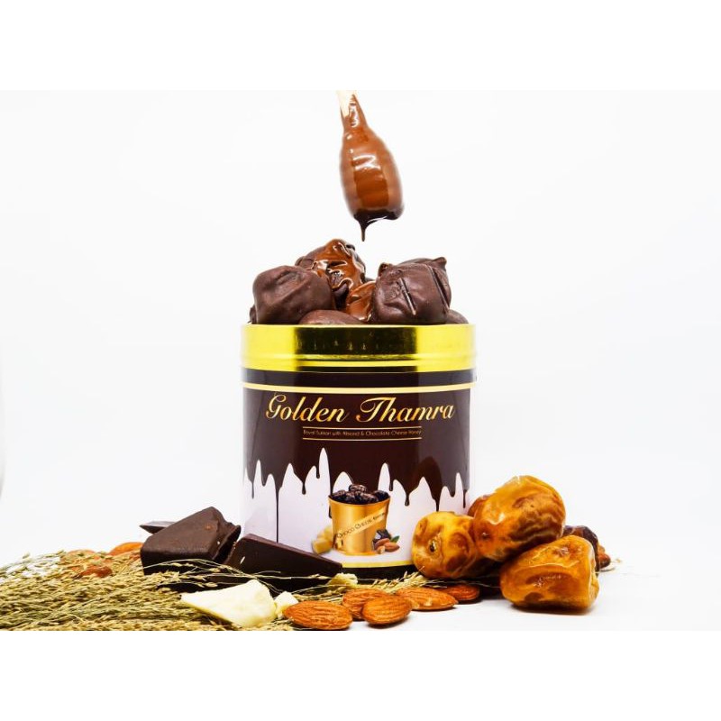 Kurma Golden Thamra Sukari Almond Coklat Keju 350 Gr