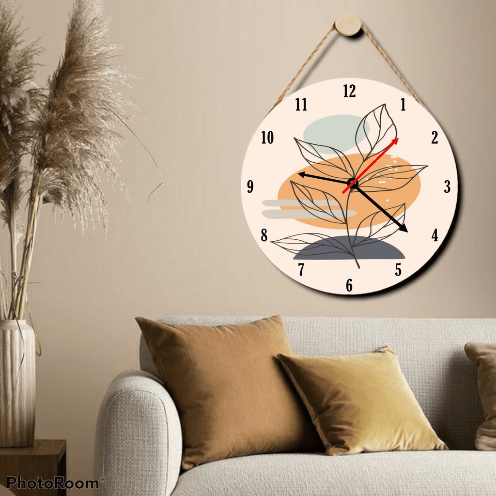 Jam Dinding Aesthetic Minimalis / Jam Dinding Kayu Minimalis Aesthetic / Jam Dinding