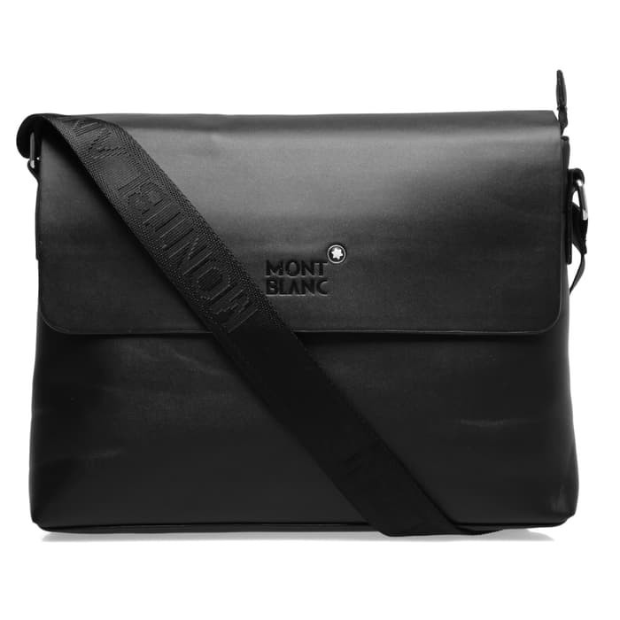 Termurah dan Terlaris Tas Selempang laptop kulit pria (Montblanc - BLACK)