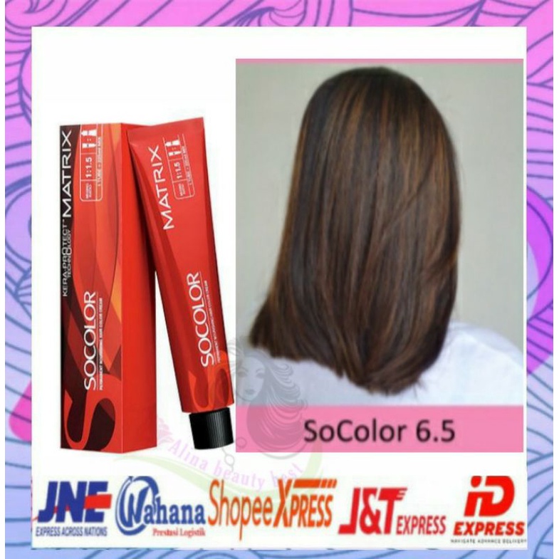cat rambut matrix socolor 6.5 chocolate dark blonde