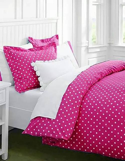 SPREI SEPREI KATUN MOTIF DOTTIE DOTIE POLKADOT GROW STAR KINTAKUN BEST SELLER UKURAN 160x200 180x200