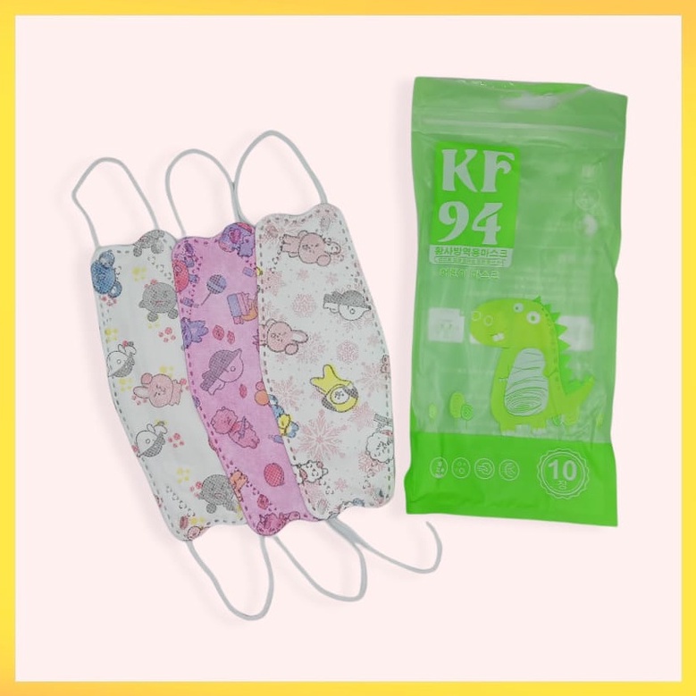 (COD) Masker KF94 Anak Earloop 4Ply 5 Variasi Mix Isi 10 PCS accfashionmurah