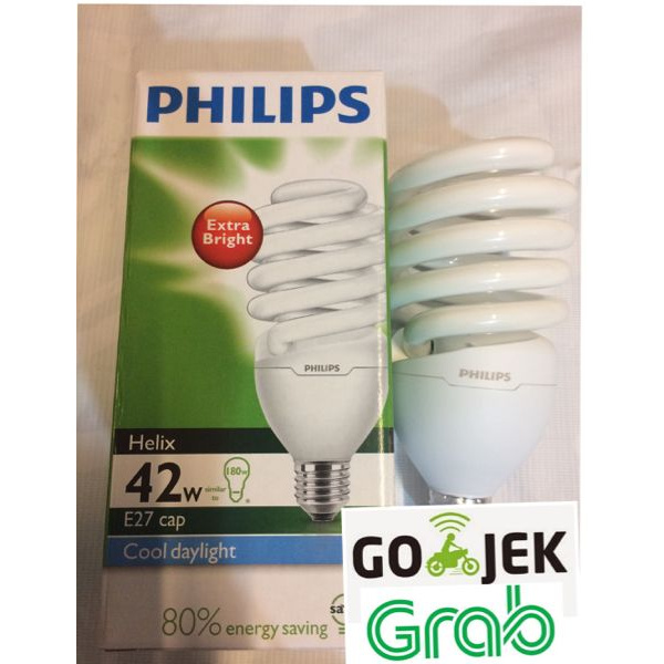 Philips Helix Lampu Fluoresen Kompak Spiral E27 12W