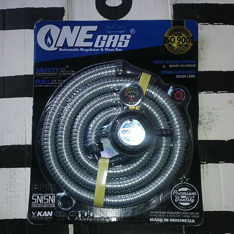 Regulator Gas Set + selang One Gas SNI Premium Quality