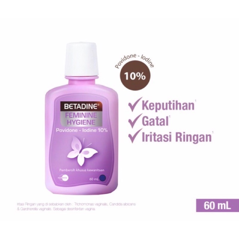 Betadine feminine hygiene 60 ml ( mengatasi gatal &amp; keputihan )