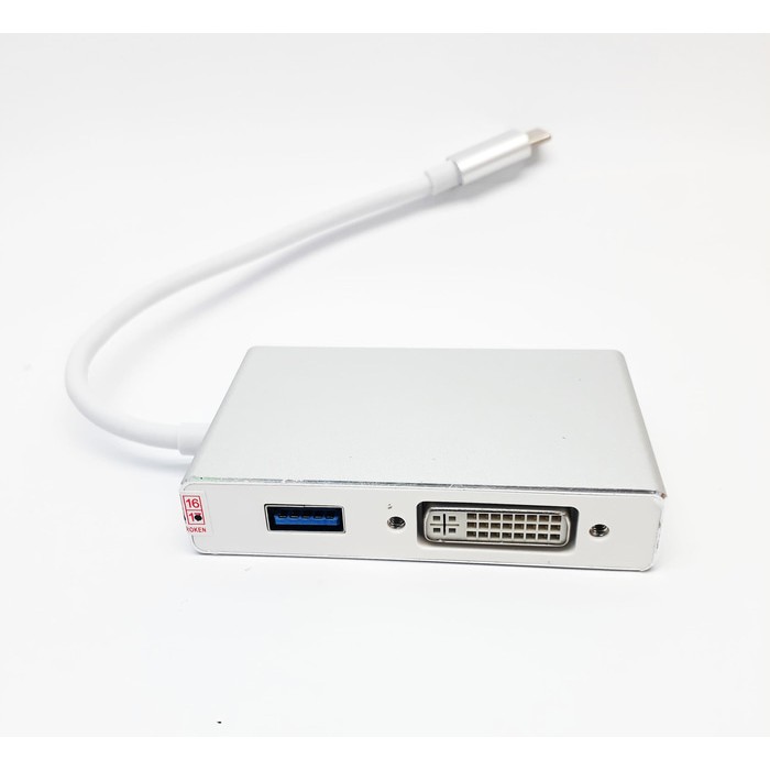 USB 3.1 Type C to VGA HDMI DVI USB 3.0 Hub adapter 4 in 1