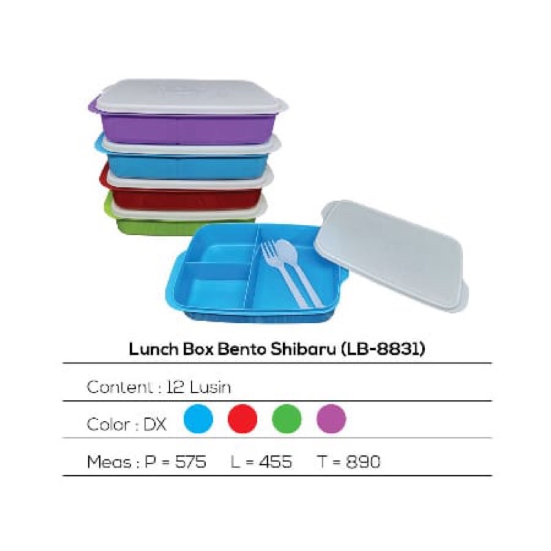 [ACQ] Tempat Makan Lunch Box Set Jerami-Lunch Box Plastik