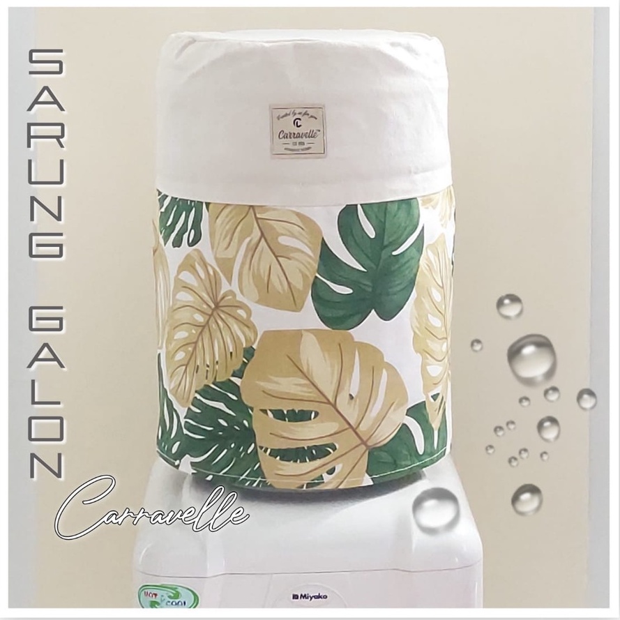 Penutup Galon Dispenser Cover Sarung Galon Motif Bahan Kanvas Bisa Custom Sablon Merk Logo Untuk Gift Pernikahan Souvenir