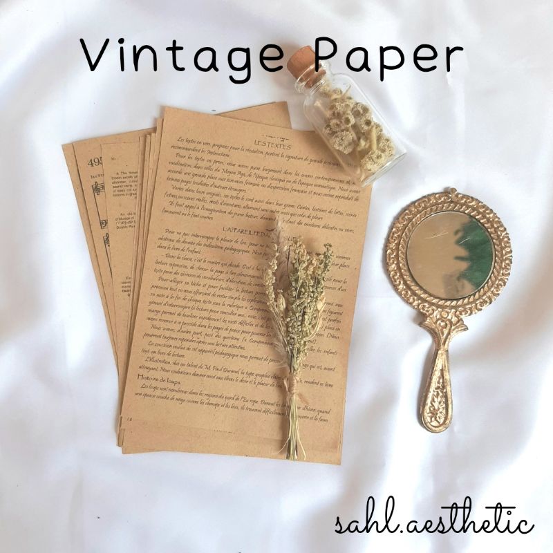 VINTAGE PAPER/ KERTAS CRAFT/ KERTAS SAMSON/ AKSESORIS FOTO/ KERTAS JADUL/ KERTAS AESTHETIC/  KERTAS COKLAT