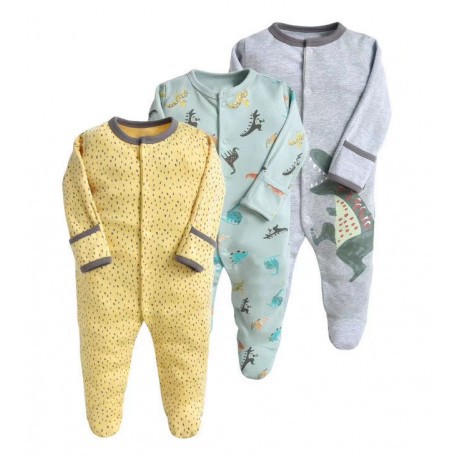 SLEEPSUIT Mamas Papas 3in1 PREMIUM QUALITY Sleepsuit Bayi Pajamas Tutup Kaki Baju Tidur Bayi Jumpsuit Mama Papa Baju Bayi Katun Halus Lengan Panjang Kaki Panjang Romper Panjang Ballerina Dino City Cars Shabby