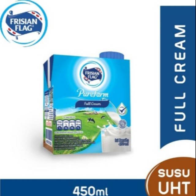 Susu UHT Frisian Flag Full Cream 450ml / Susu UHT Bendera