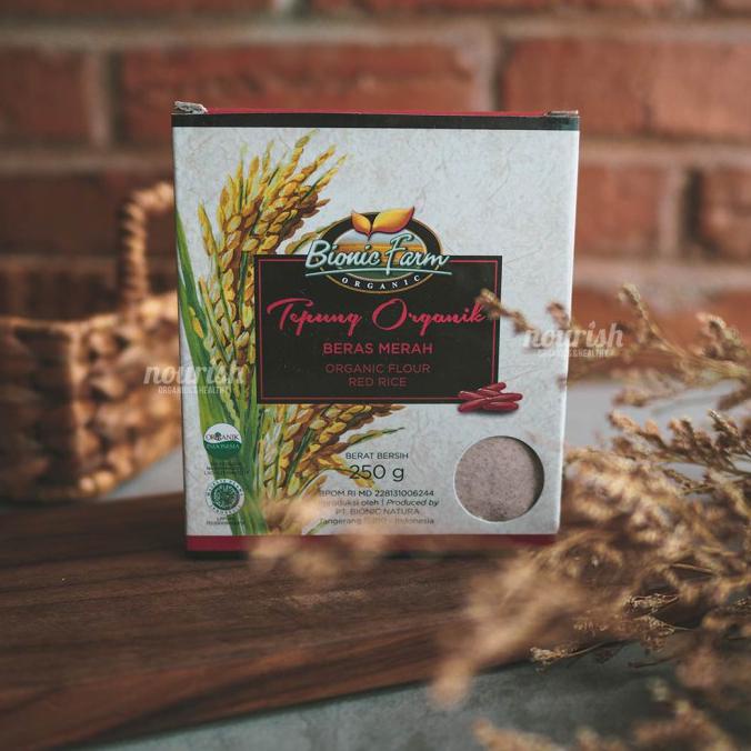 

Promo Awal tahun Bionic Farm, Tepung Organik Beras, Kacang Hijau, Ubi Ungu 250gr - Beras Merah Promo