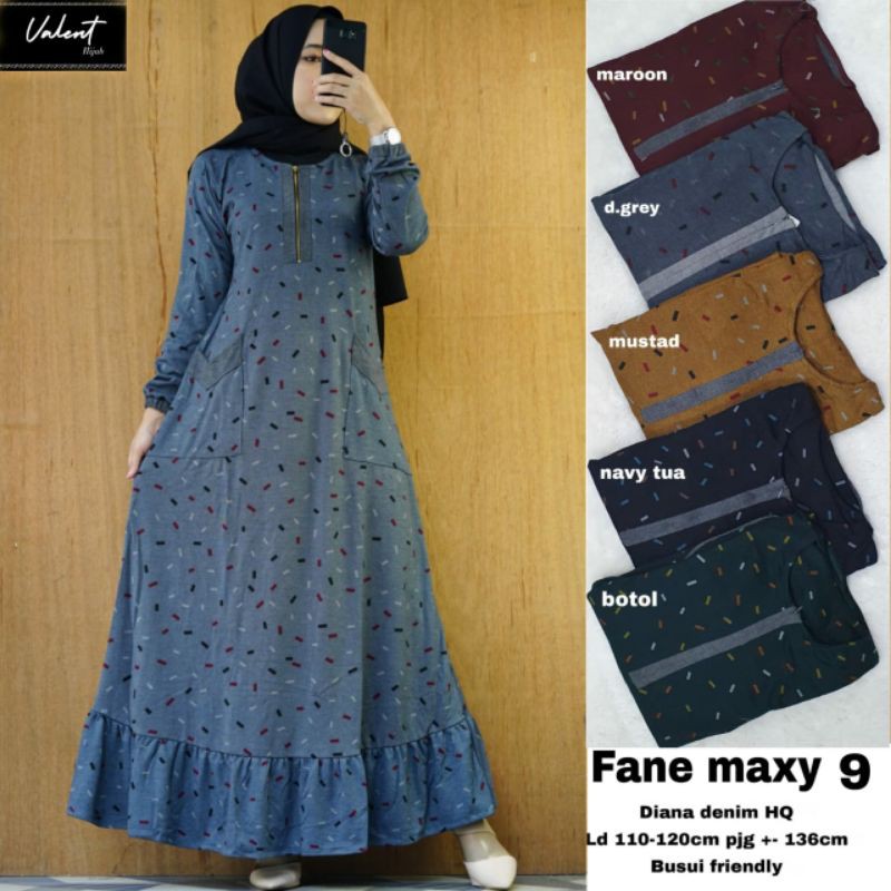 Fane Maxy:9 By:Val/Gamis/Dress/Gamis Murah/Dress Muslim