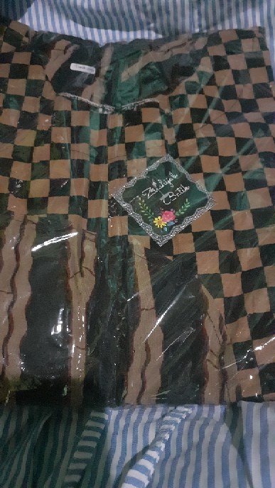 Batik Tunik Sekar Jagat Abu Vivian Modern Kerja Kekinian Pakaian Kantor Kondangan Murah Seragam