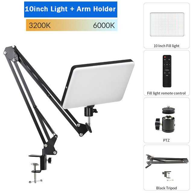 Lampu LED Live Streaming Fill Light Dimmable 10Inch BGD-003