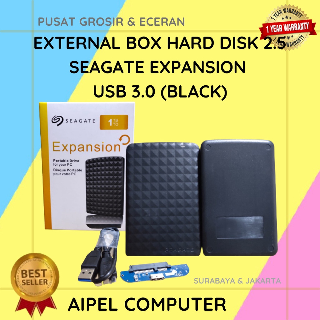 BOXS | EXTERNAL BOX HARD DISK 2.5 SEAGATE EXPANSION USB 3.0 ( BLACK )