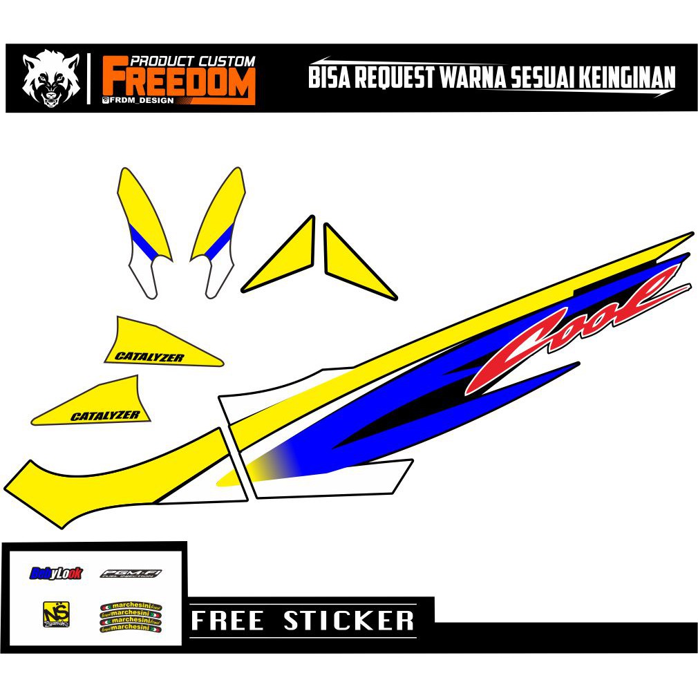 STIKER STRIPING SUZUKI RK COOL