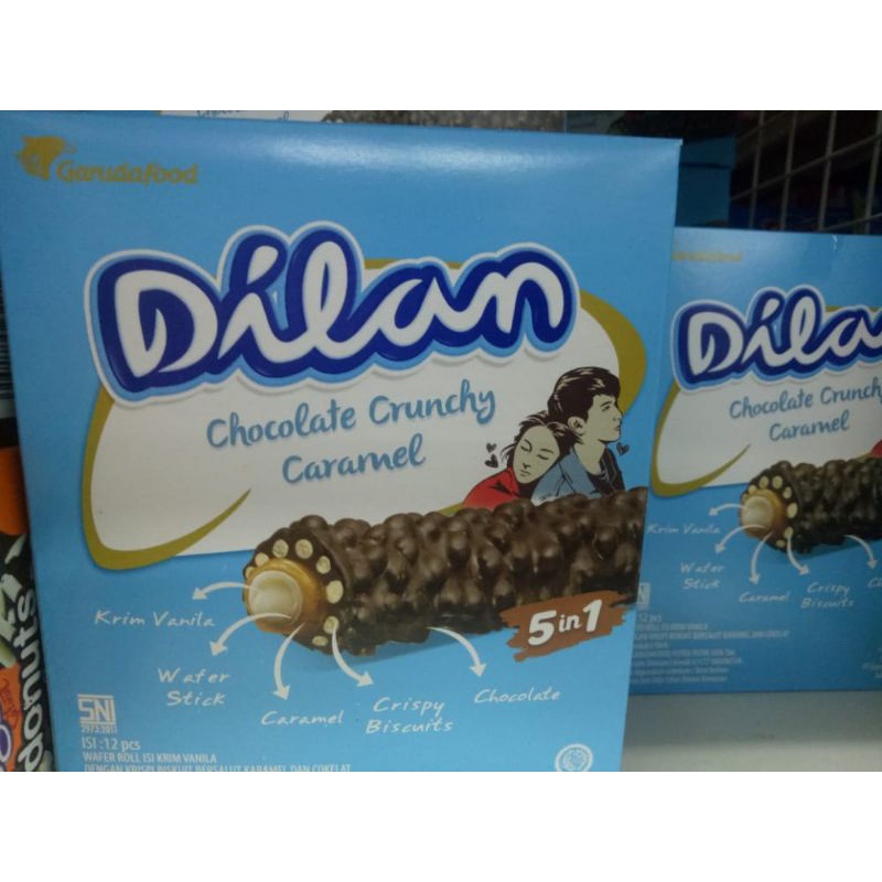 

Dilan Chocolate Crunchy Cararamel 5 in 1 isi 12 pcs