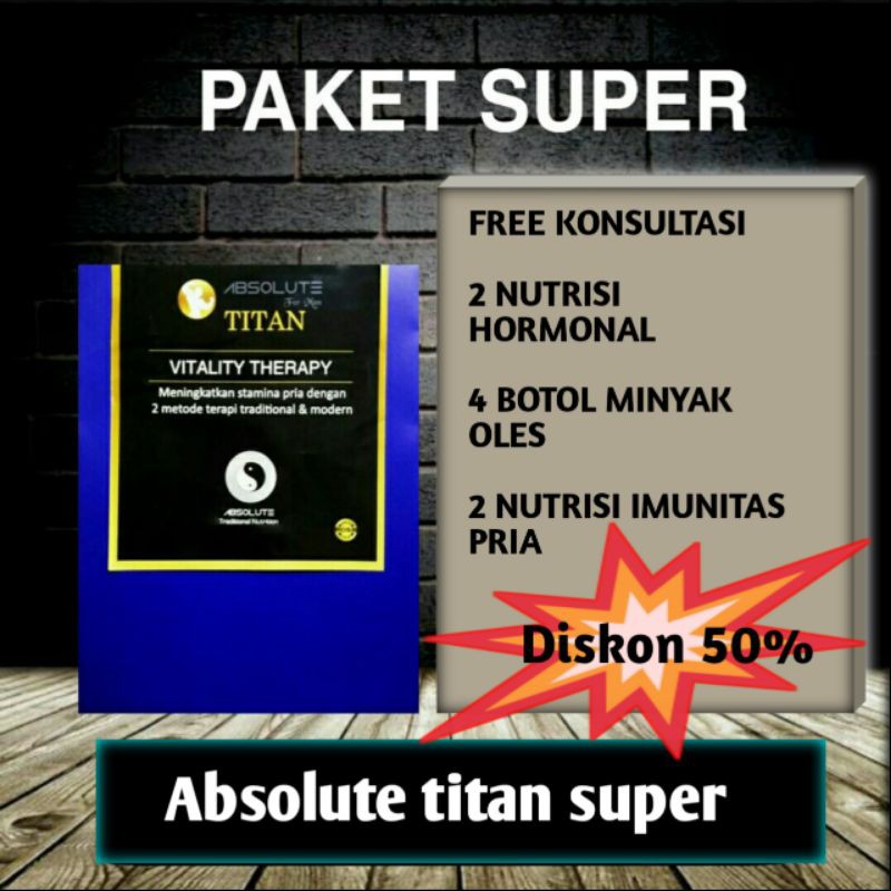 OBAT SEX PRIA DEWASA ABSOLUTE TITAN for men (paket super)
