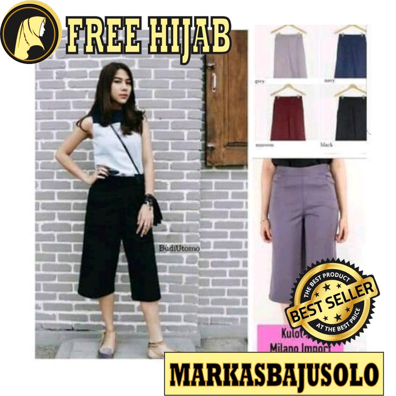KULOT 7/8 MILANO / CELANA WANITA KULOT MURAH JEANS JUMBO PENDEK ANAK