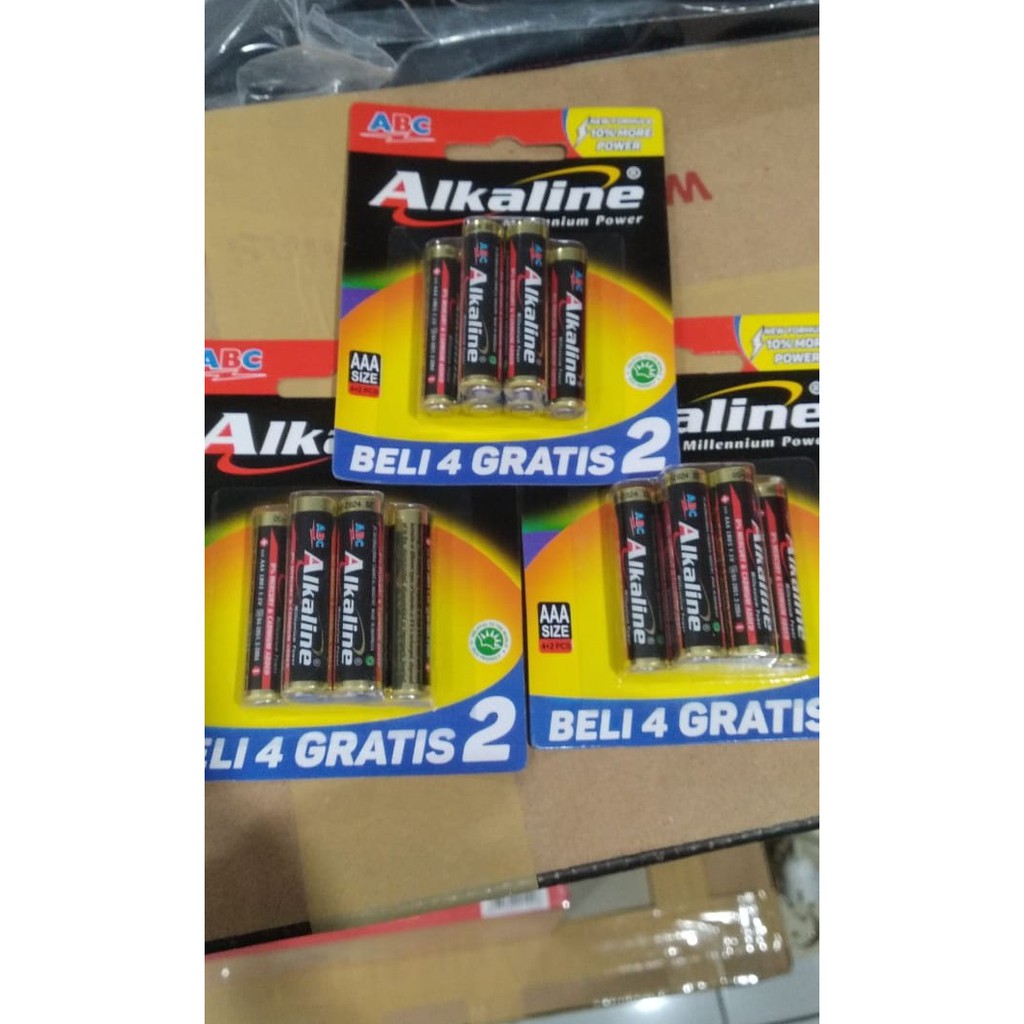 Baterai Alkaline ABC AAA 1 Pack (Isi 6 Pcs)