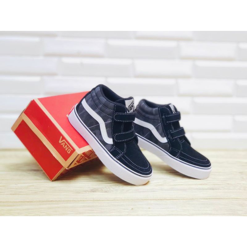 VANS SK8 ARMY HIGH KIDS Fasion Anak Sepatu Sneakers Anak Laki Laki Umur 3 Tahun Sporty Dan Berkualit