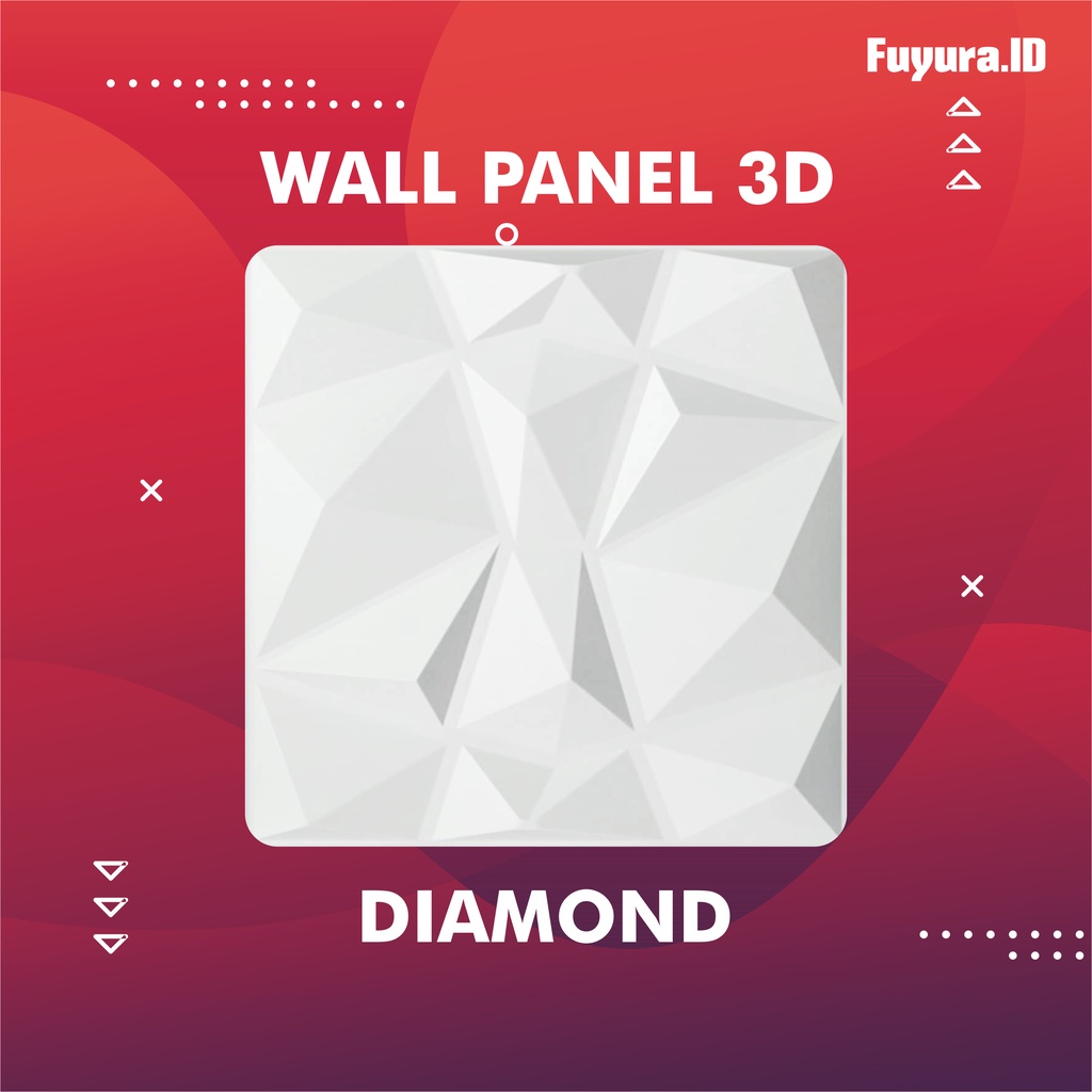 WALL PANEL 3D PVC 50x50 cm MOTIF DIAMOND