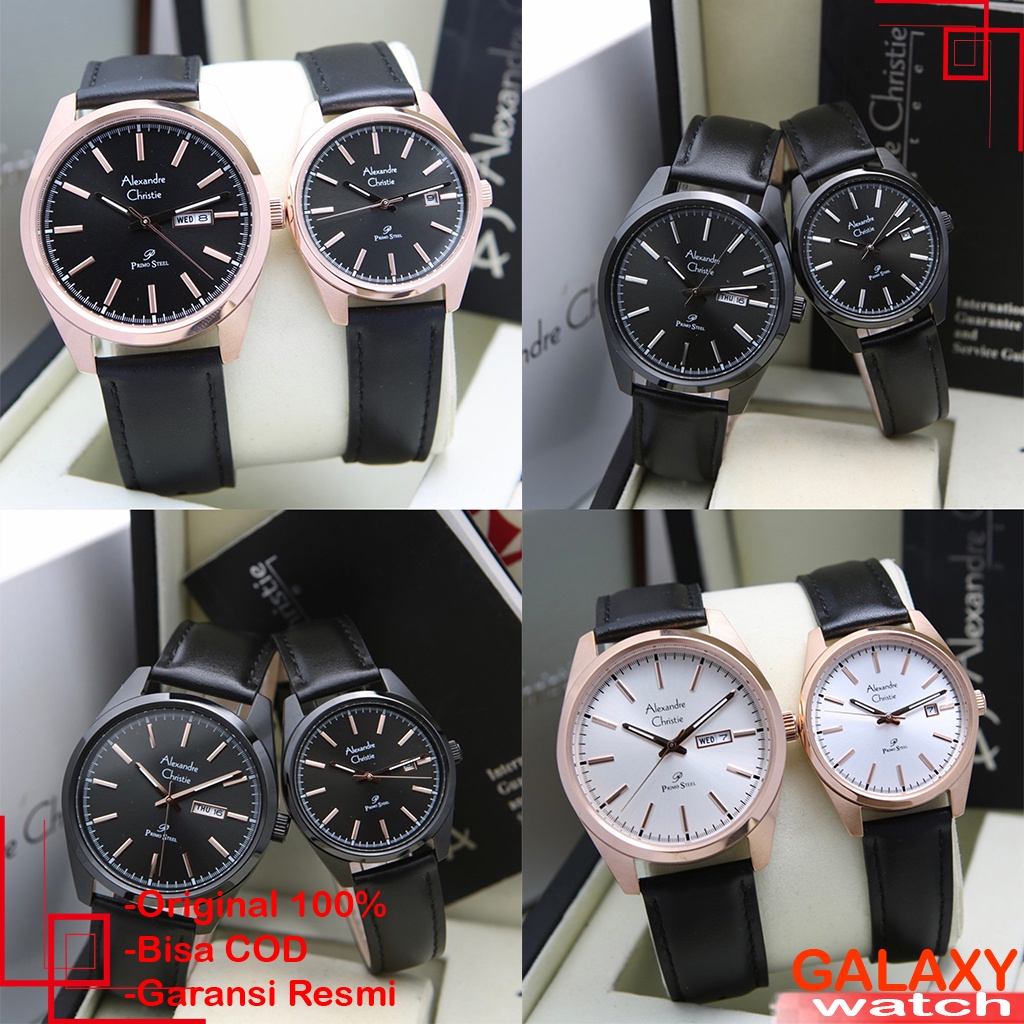 JAM TANGAN COUPLE ALEXANDER CHRISTIE JAM ALEXANDRE CHRISTIE COUPLE ORIGINAL GARANSI RESMI 1 TAHUN JA
