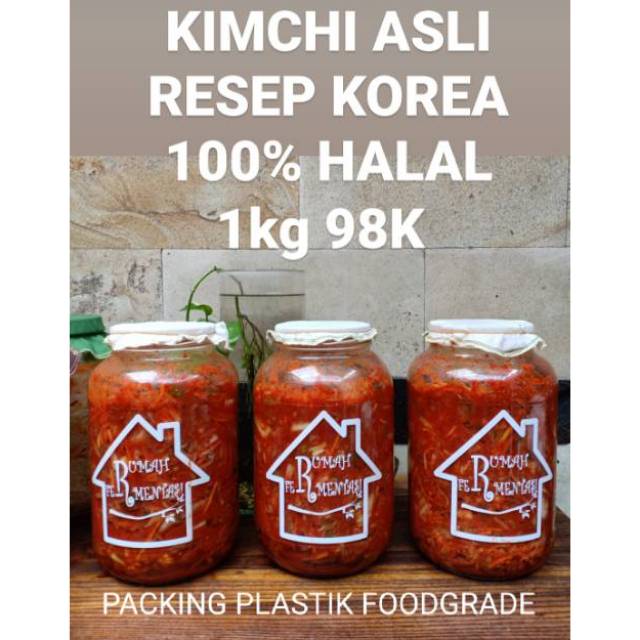 

KIMCHI ASLI RESEP KOREA 1KG || packing plastik foodgrade