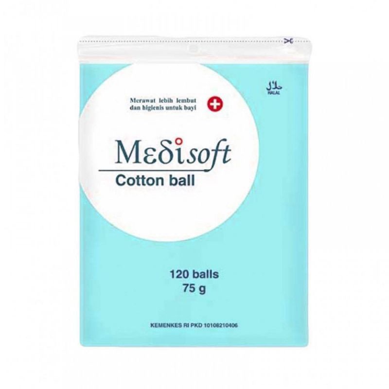 Medisoft Cotton Ball Kapas Bola Bayi Cebok isi 120 ball