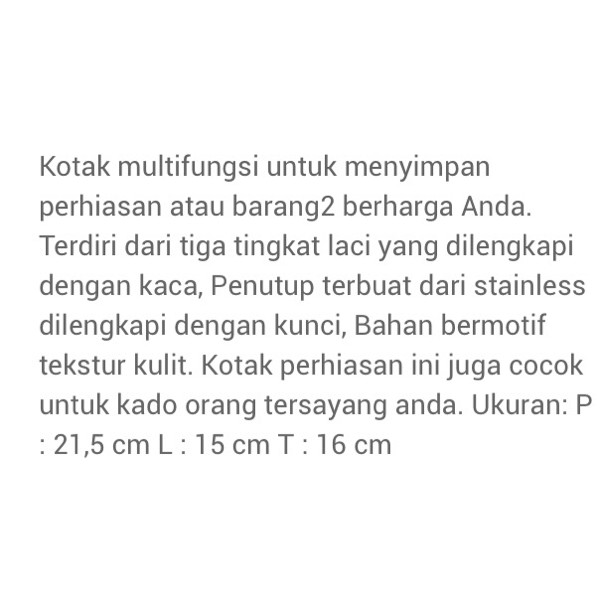 

CUCI GUDANG tas kosmetik perhiasan keren mewah multifungsi kotak kado gift hadiah