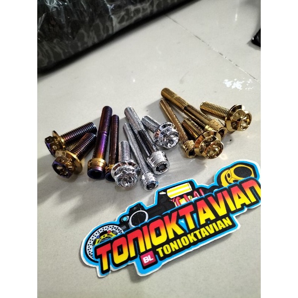 Baut kaliper monoblok baut kerucut set motor Yamaha baut kaliper 4 piston yamaha