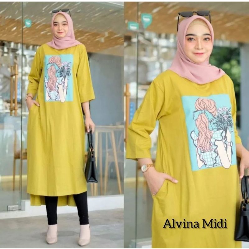 ALVINA MIDI DRESS//MIDIDRESSTERBARU//DRESSTERBARU2022//MUSLIMWANITA2022TERLARIS.