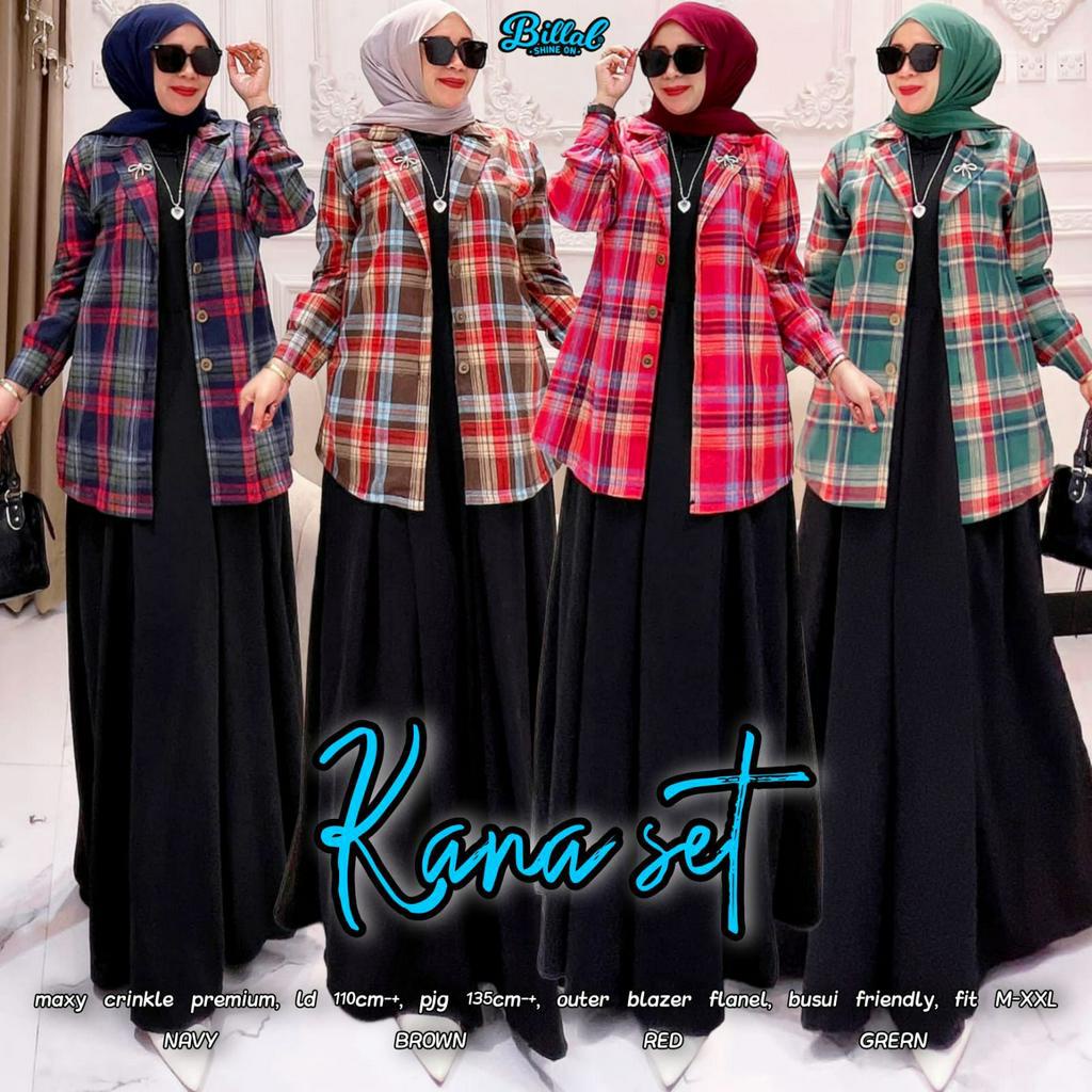 KANA DRESS / 19.7 / BAHAN CRINCLE PREMIUM MIX FLANEL / LD 110 CM / PB 135 CM / ALLSIZE JUMBO / FIT TO XL / BILLAL