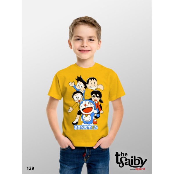 Kaos Tsaiby Motif Doraemon and Friends/Kaos Anak/Baju Anak