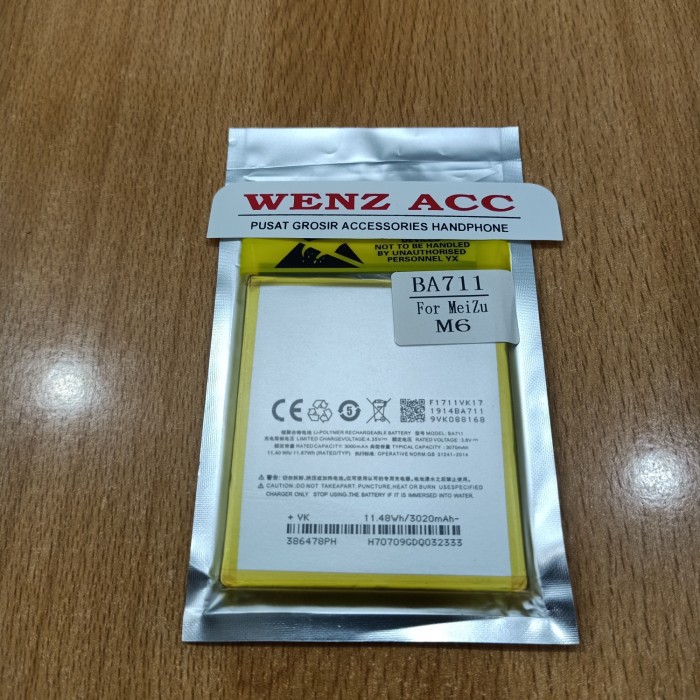 Baterai Batre Meizu M6 BA711 BA 711 Original
