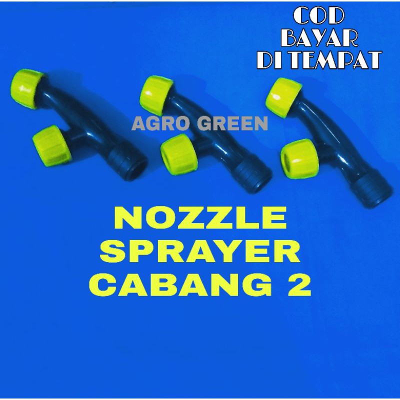 NOZZLE SPRAYER POMPA HAMA ELEKTRIK CABANG 2 MODEL F ATAS BAWAH