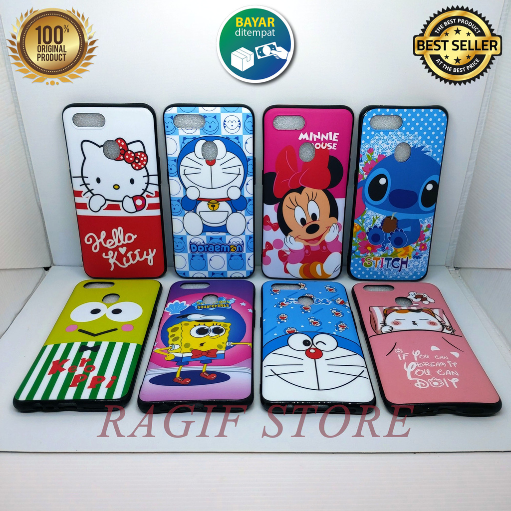 Silicon TPU/Casing Oppo A12 A5S F9 A7 Softcase/Case Gambar Karakter Kartun